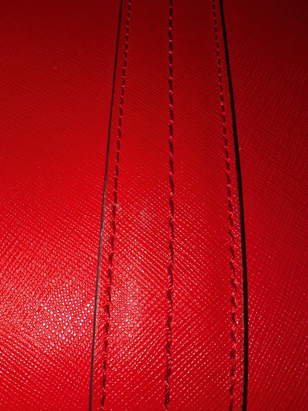 Henri Bendel West 57th Saffiano Leather Briefcase Laptop Bag Red VGC